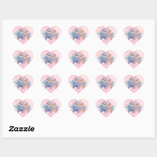 Sticker Cœur Saint Valentin (Feuille)