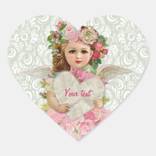 Sticker Cœur Saint-Valentin Ange (Devant)