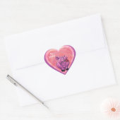 Sticker Cœur Saint Valentin au cochon (Enveloppe)
