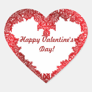 Sticker Cœur Saint Valentin au coeur rouge