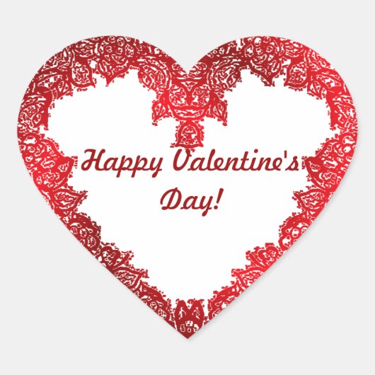 Sticker Cœur Saint Valentin au coeur rouge (Devant)