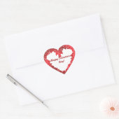 Sticker Cœur Saint Valentin au coeur rouge (Enveloppe)