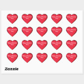 Sticker Cœur Saint Valentin au coeur rouge (Feuille)