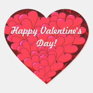 Sticker Cœur Saint Valentin au coeur rouge