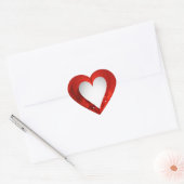 Sticker Cœur Saint Valentin Coeur blanc - Personnaliser (Enveloppe)