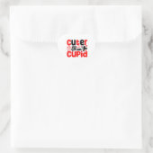 Sticker Cœur Saint-Valentin Cupidon plus mignon - Typographie d (Sac)