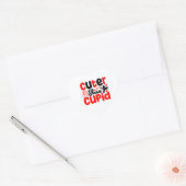 Sticker Cœur Saint-Valentin Cupidon plus mignon - Typographie d (Enveloppe)