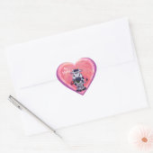 Sticker Cœur Saint Valentin de la vache (Enveloppe)