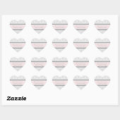 Sticker Cœur Saint-Valentin Favor Mots clés Gray Damask (Feuille)