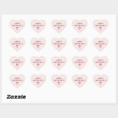 Sticker Cœur Saint-Valentin Forme de coeur rose (Feuille)