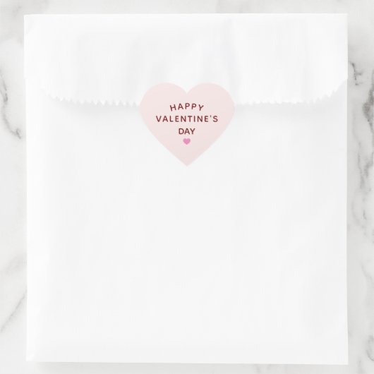 Sticker Cœur Saint-Valentin Forme de coeur rose (Sac)