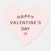 Sticker Cœur Saint-Valentin Forme de coeur rose (Devant)