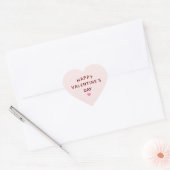 Sticker Cœur Saint-Valentin Forme de coeur rose (Enveloppe)