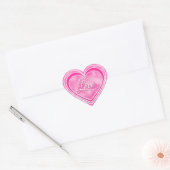 Sticker Cœur Saint-Valentin - Joli Coeur rose Aimer WA (Enveloppe)