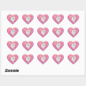 Sticker Cœur Saint Valentin Poméranie Blanche (Feuille)