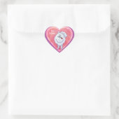 Sticker Cœur Saint Valentin Poméranie Blanche (Sac)