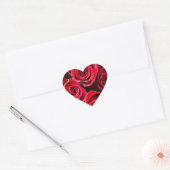 Sticker Cœur Saint Valentin Roses rouges (Enveloppe)