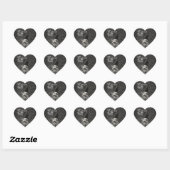 Sticker Cœur Saint-Valentin vintage (Feuille)