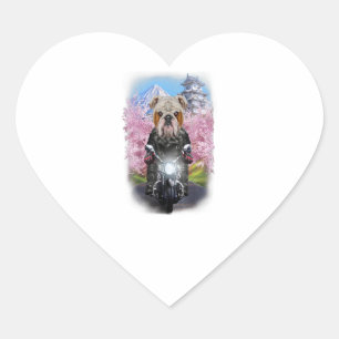 Sticker Cœur Sakura anglais