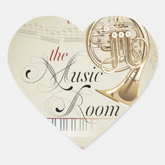 Sticker Cœur Salle de musique de la Horn française