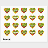 Sticker Cœur Salsa piment piment épicé chaud coeur moutarde nou (Feuille)
