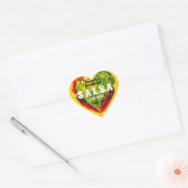Sticker Cœur Salsa piment piment épicé chaud coeur moutarde nou (Enveloppe)
