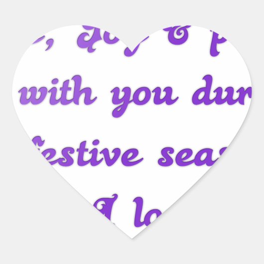 Sticker Cœur Salutation de la saison festive "Cher ami" (Devant)