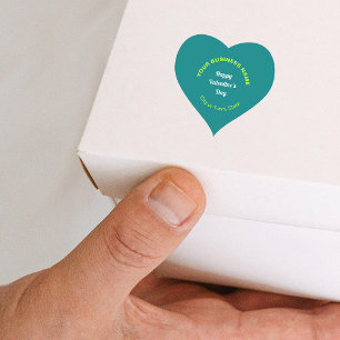 Sticker Cœur Salutation de Saint-Valentin sur l'autocollant Bla