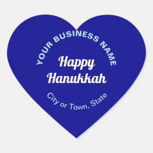 Sticker Cœur Salutation Hanoukka d'affaires sur l'autocollant d