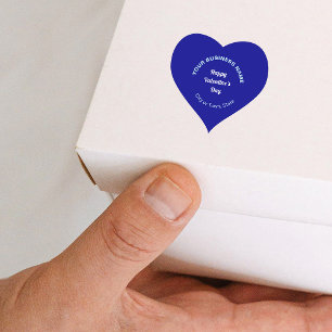 Sticker Cœur Salutation Valentine d'affaires sur l'autocollant