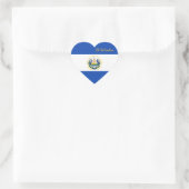 Sticker Coeur Salvador, Drapeau Patriotique Salvad (Sac)