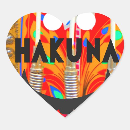 Sticker Cœur Samba couleurs du carnaval Hakuna Matata blings.pn (Devant)