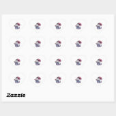 Sticker Cœur Samoyed Chien Kimono (Feuille)
