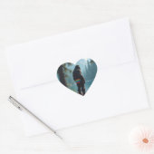 Sticker Cœur Sasquatch en fleurs (Enveloppe)