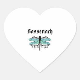 Sticker Cœur Sassenach Dragonfly Outlander Amber Blue Cadeau Te