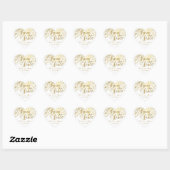 Sticker Cœur Save the date | Points d'or | Personnaliser (Feuille)