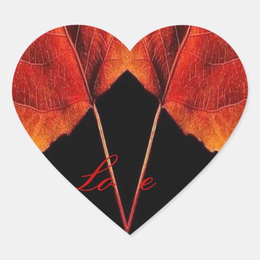 Sticker Cœur Sceau automne 2 (Devant)