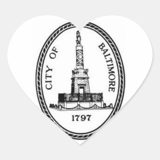 Sticker Cœur Sceau Baltimore (Devant)