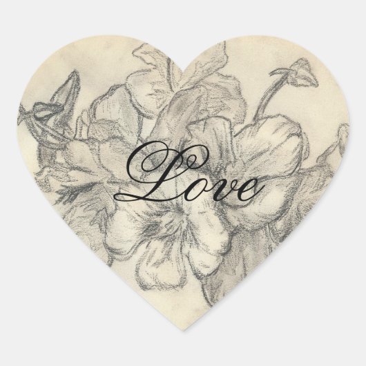 Sticker Cœur sceau d'amour (Devant)