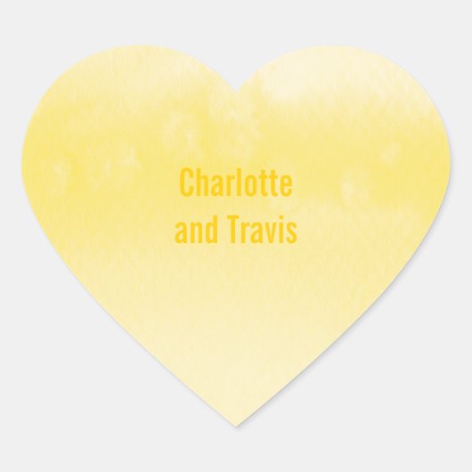 Sticker Cœur SCEAU D'ÉTIQUETTE :: jaune d'eau foncé (Devant)