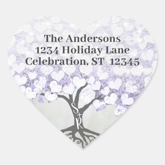 Sticker Cœur Sceau Mariage de la feuille de coeur de l'orchidée (Devant)