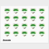 Sticker Cœur Sceau Mariage Emerald Hearald Leaf Tree Barn Wood (Feuille)