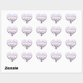 Sticker Cœur Sceau Mariage Mason Jar Radiant Lavender Leaf Tree (Feuille)