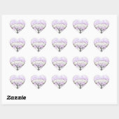 Sticker Cœur Sceau Mariage Mason Jar Radiant Lavender Leaf Tree (Feuille)