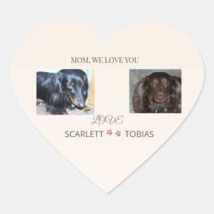 Sticker Cœur Scellé avec amour de deux pattes