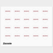 Sticker Cœur scellé d'un baiser citations d'amour (Feuille)