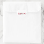Sticker Cœur scellé d'un baiser citations d'amour (Sac)