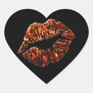 Sticker Cœur sceller avec un baiser