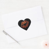 Sticker Cœur sceller avec un baiser (Enveloppe)
