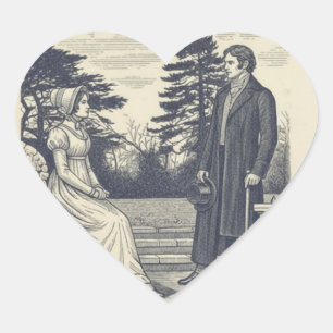 Sticker Cœur Scène de Darcy & Elizabeth